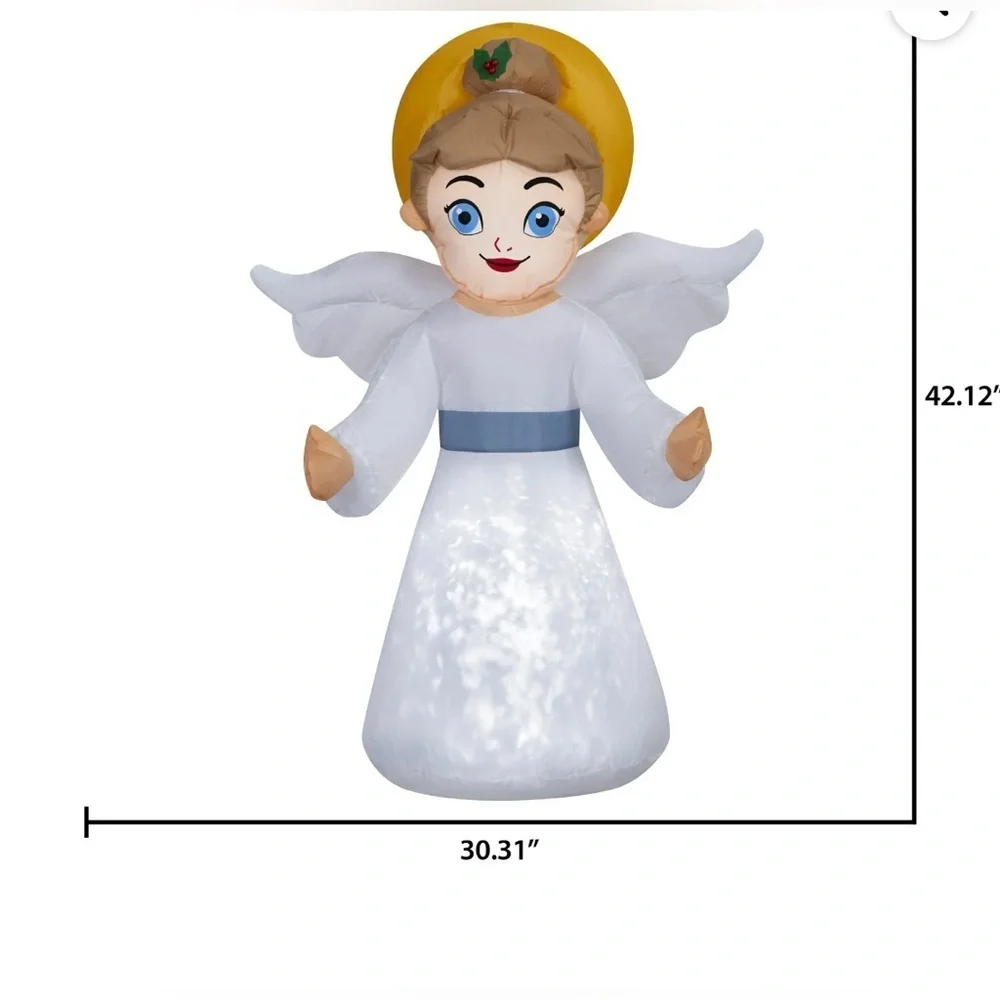 Kaleidoscope Angel Christmas XMAS Airblown Yard Inflatable 3.5 feet NEW NWT